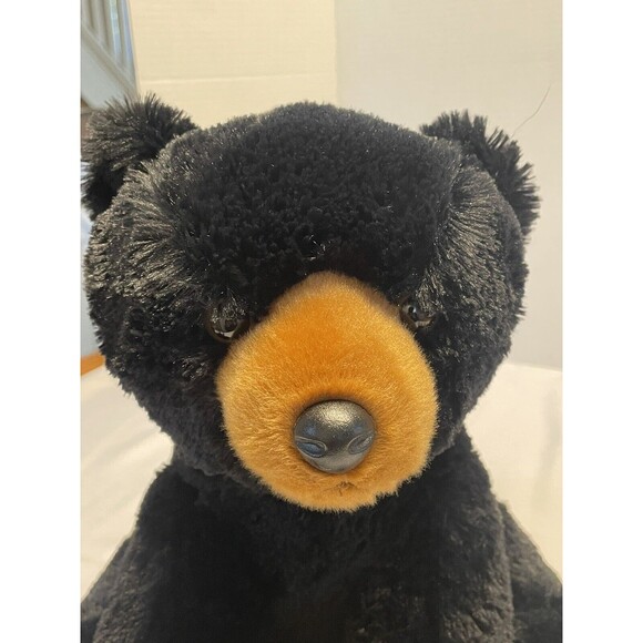 12" and 8” Soft Cuddly Sitting Black Bears Plush Aurora and Wild Republic Set - Picture 10 of 16